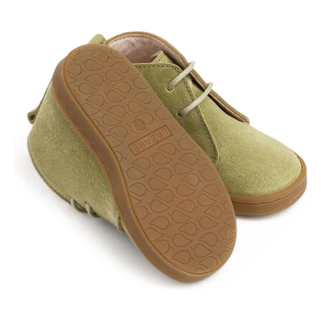 Raoul - Sneakers allacciate in pelle scamosciata | Verde mandorla