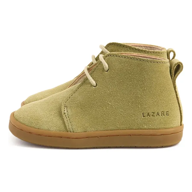 Raoul - Sneakers allacciate in pelle scamosciata | Verde mandorla