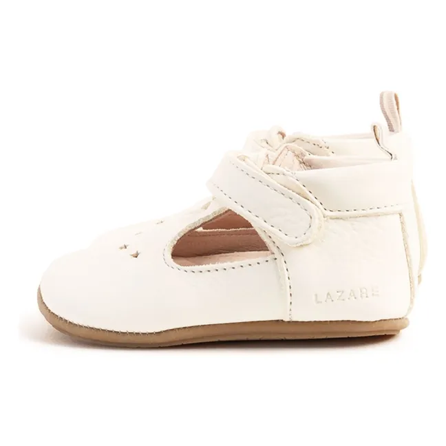 Chaussons Scratchs César Etoiles | Blanc cassé