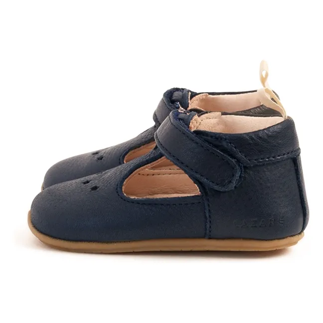 Chaussons Scratchs César Etoiles | Bleu marine