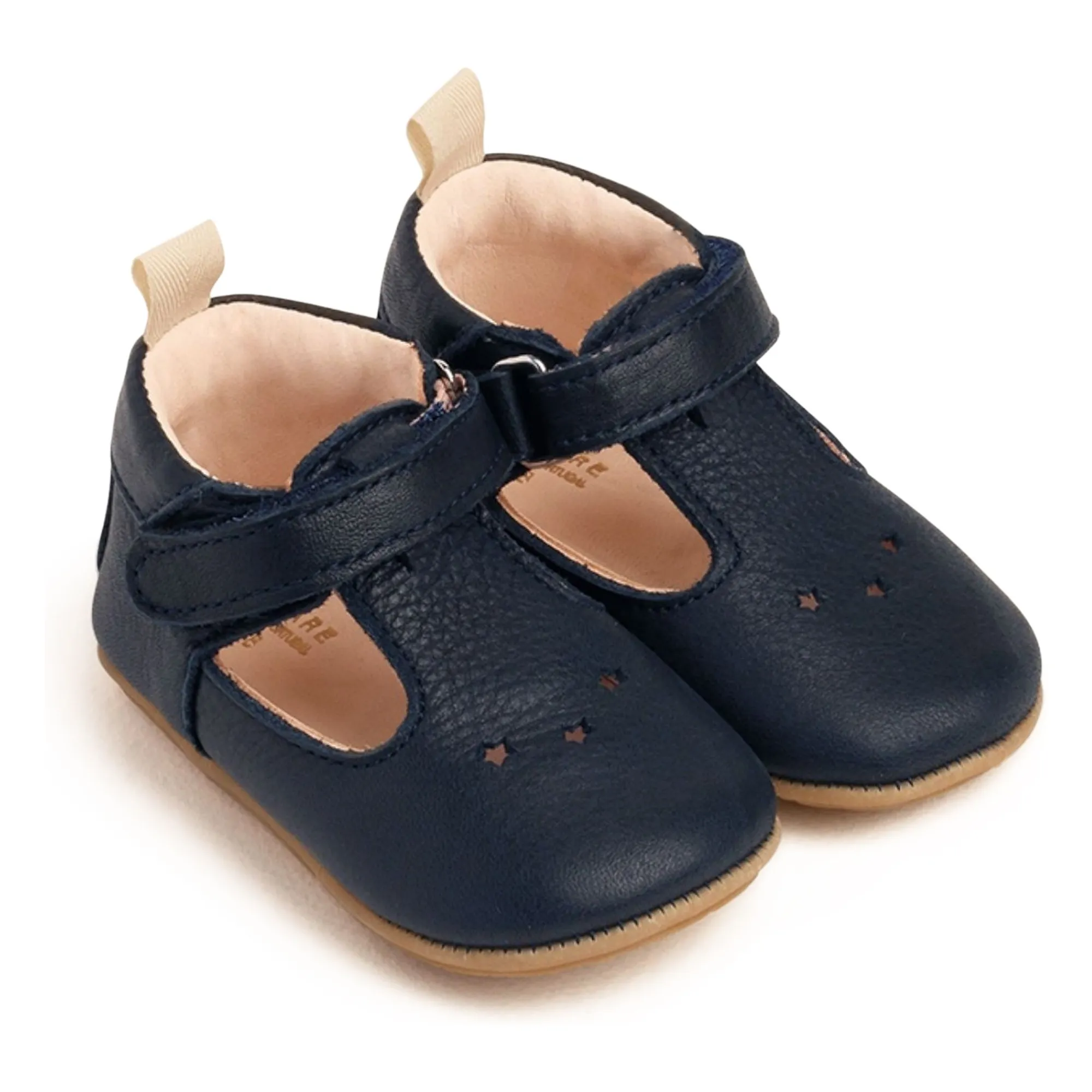 Chaussons Scratchs César Etoiles | Bleu marine- Image produit n°2