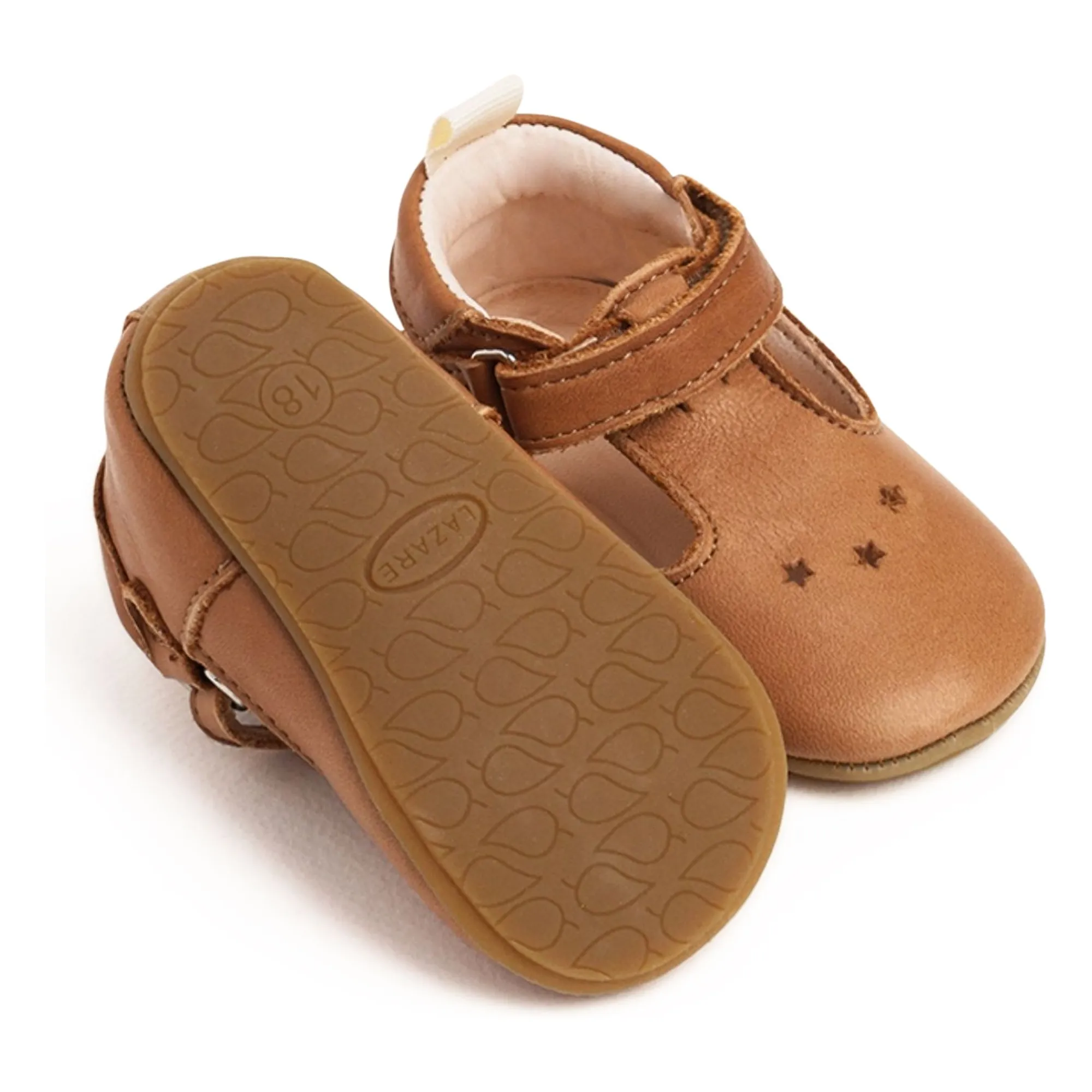 Chaussons Scratchs César Etoiles | Camel- Image produit n°5