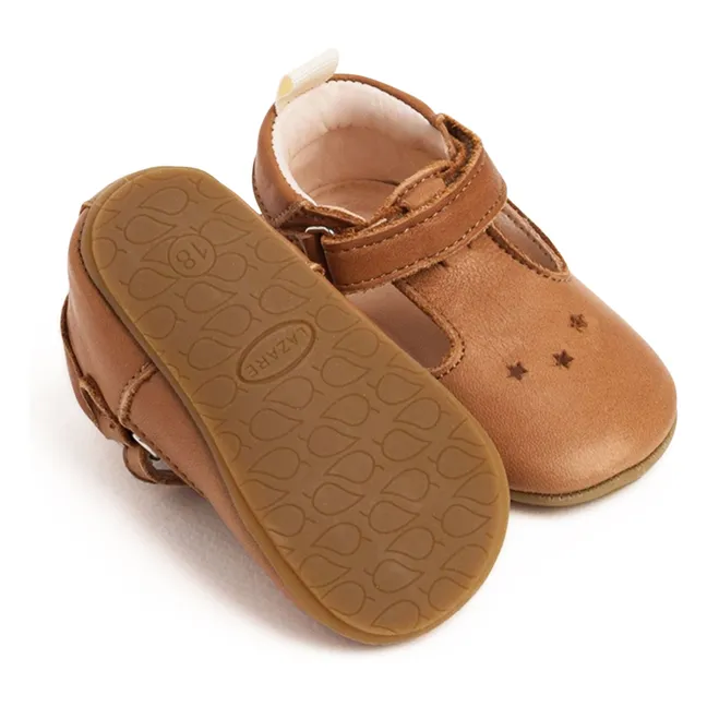 Chaussons Scratchs César Etoiles | Camel