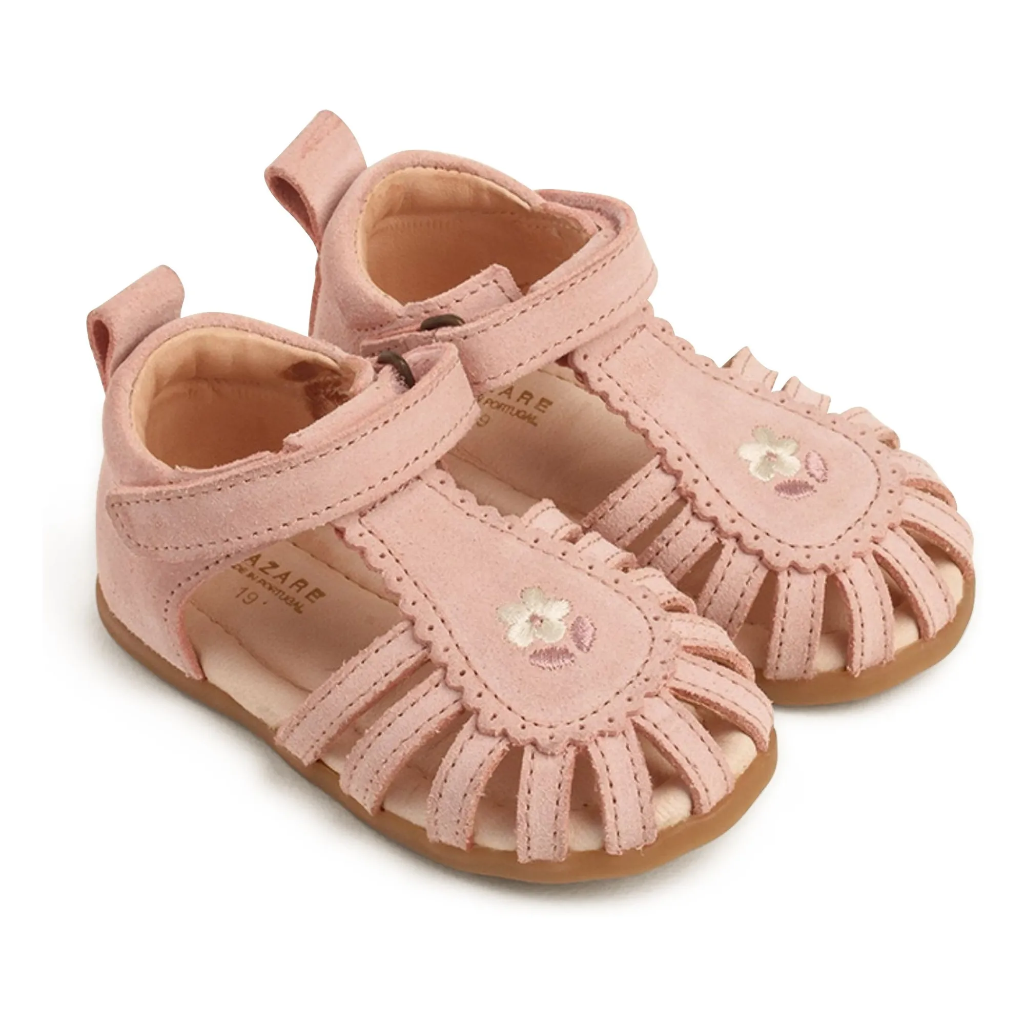 Sandales Brodées Colette Fleur Suede | Rose poudré- Image produit n°5