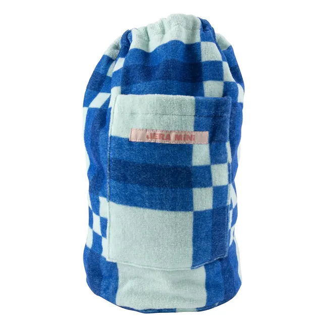 Sac à Dos Poche Carreaux Eponge | Bleu