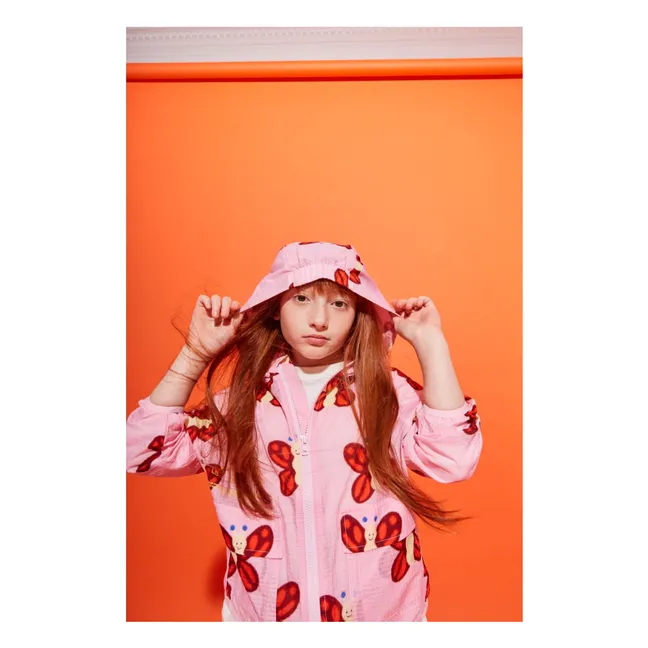 Butterflies Waterproof Jacket | Pink