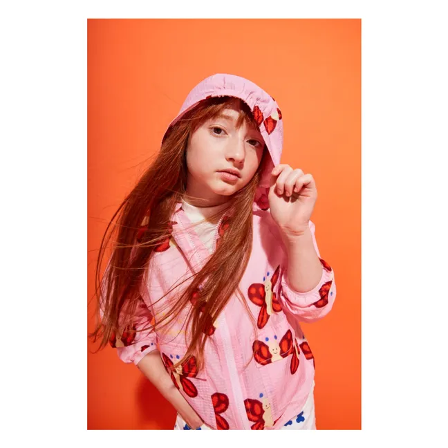 Butterflies Waterproof Jacket | Pink