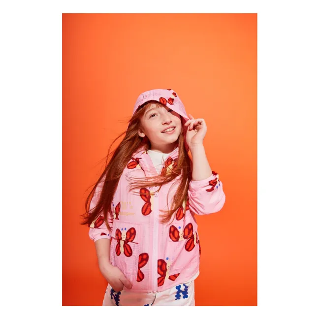 Butterflies Waterproof Jacket | Pink
