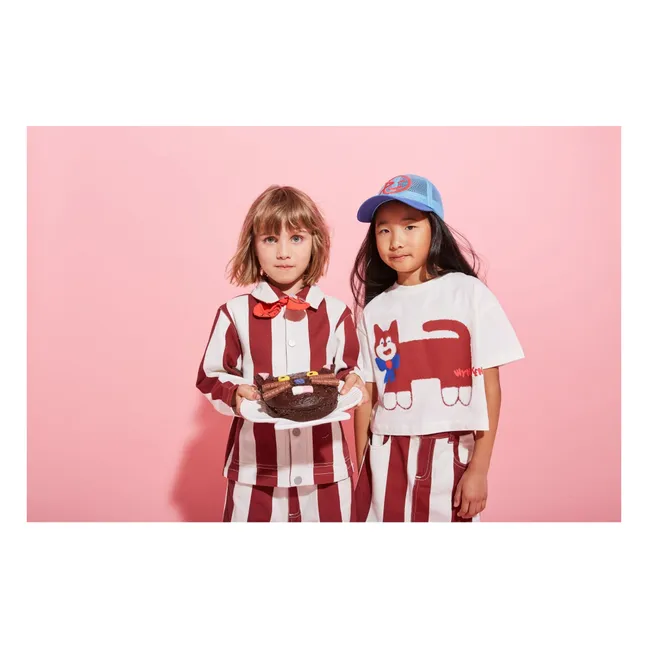 Camiseta Crop Cat de algodón orgánico | Crudo