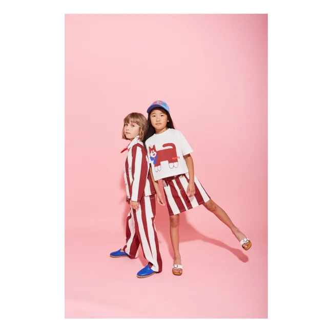 Camiseta Crop Cat de algodón orgánico | Crudo