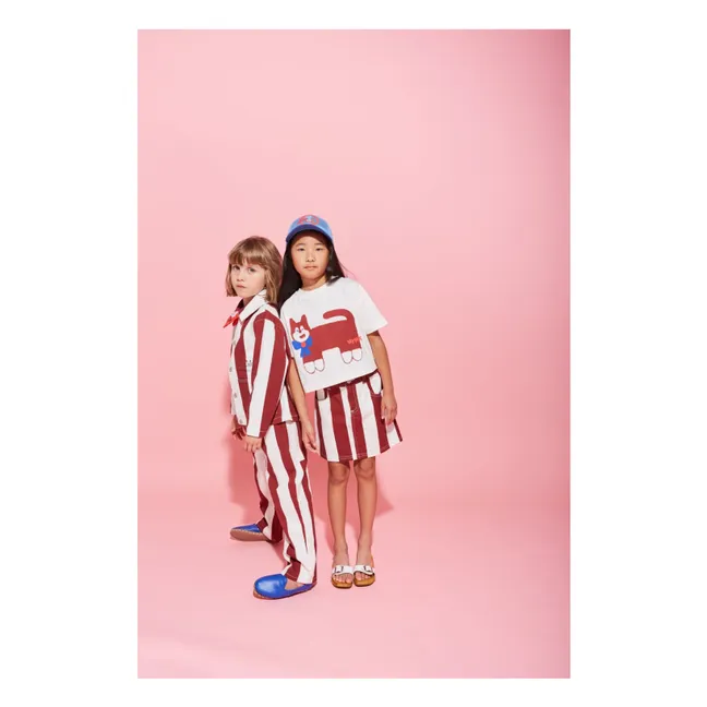 Camiseta Crop Cat de algodón orgánico | Crudo