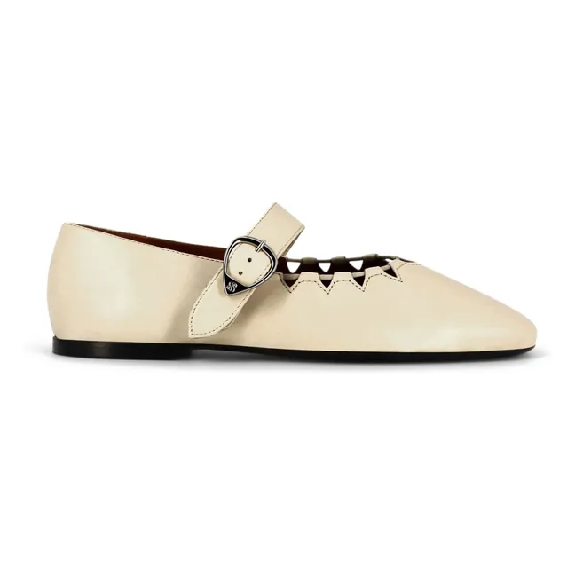 Ballerines Ginger Cuir | Crème