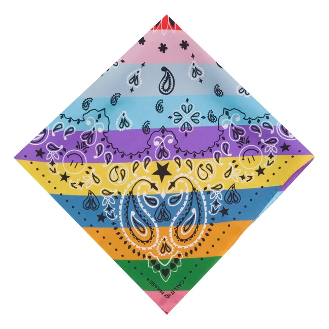 Bandana Small Arc-en-Ciel Soie | Bleu