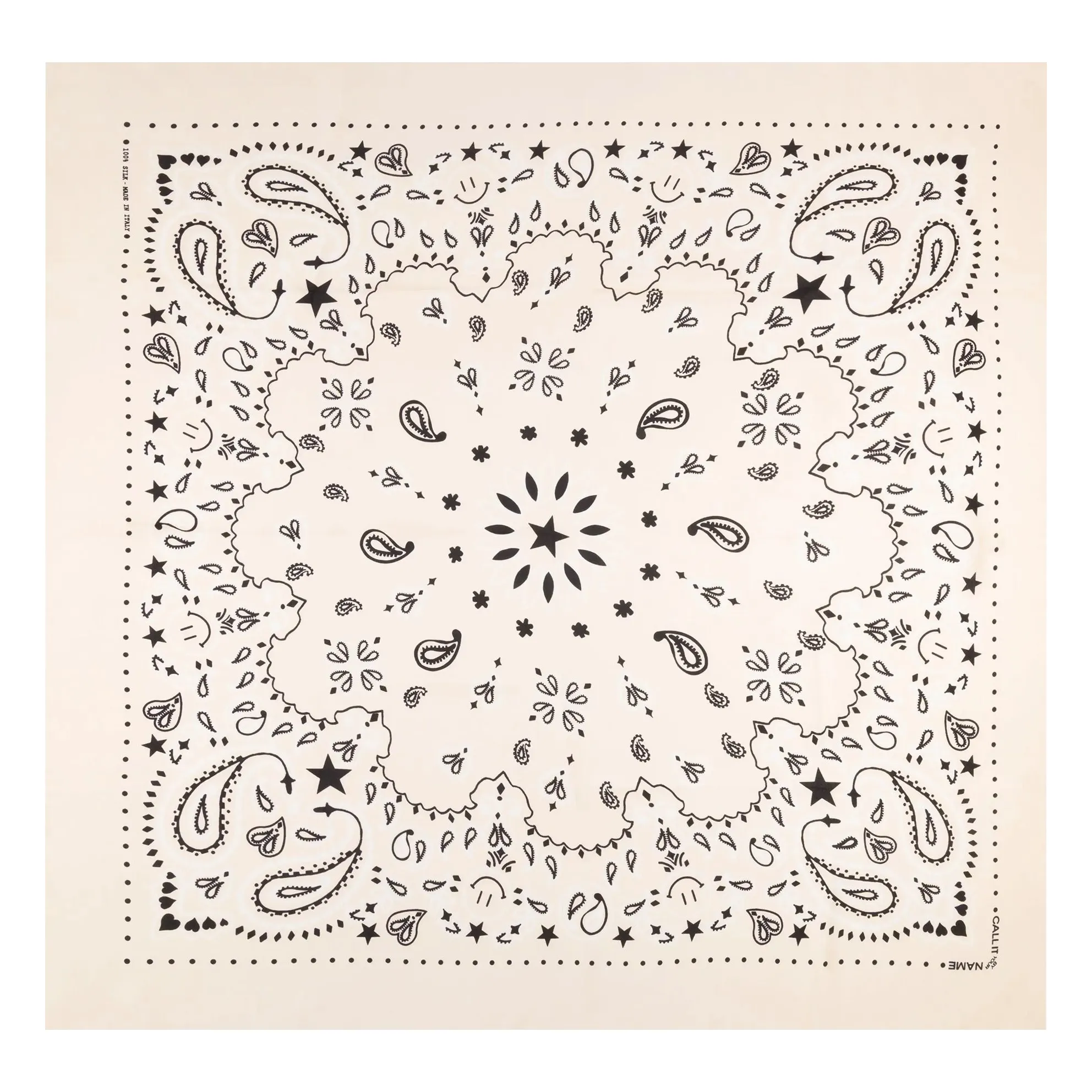 Call it by your name - Foulard Femme Soie Ecru Taille Unique