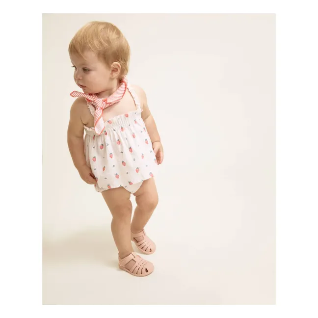Organic Cotton Strawberry Top | Pale Pink