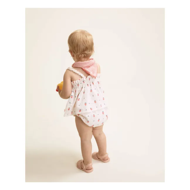 Top Fraises Coton Bio | Rose pâle