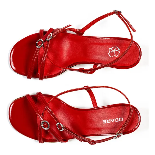 Sandalias Blanca | Rojo
