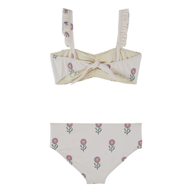 Bandeau Floral Swimsuit | Cream