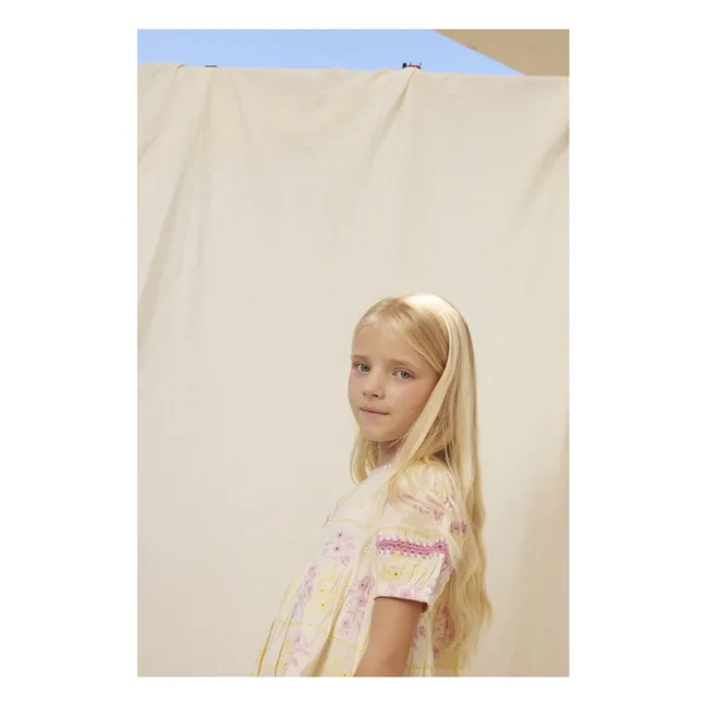 Robe Tablier Brodée Alba | Jaune
