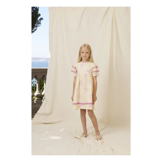 Robe Tablier Brodée Alba | Jaune