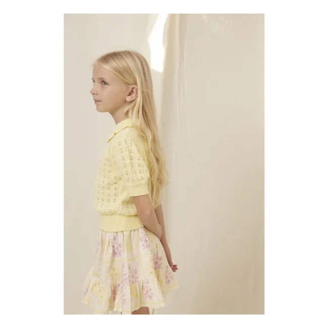 Jupe Brodée Alba | Jaune