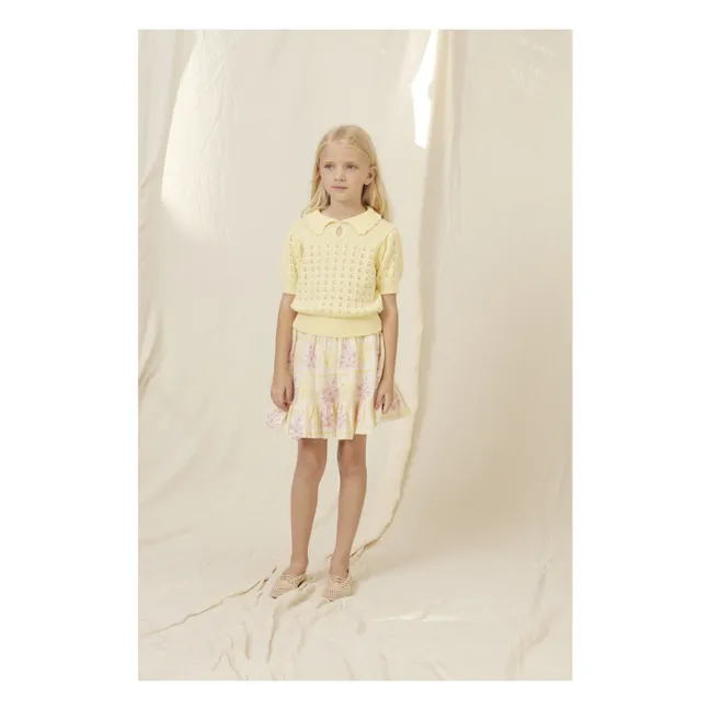 Alba Embroidered Skirt | Yellow