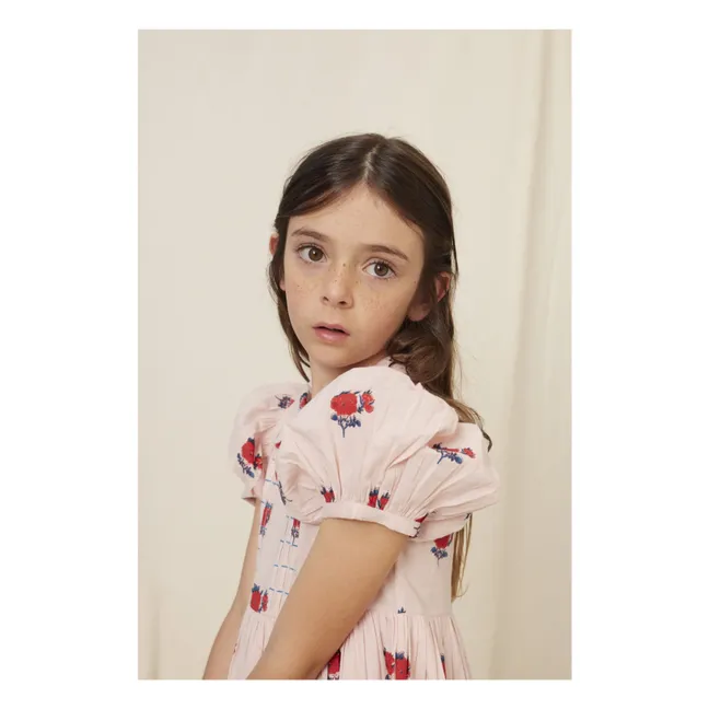 April Fleurs Puff Sleeve Dress | Pale Pink