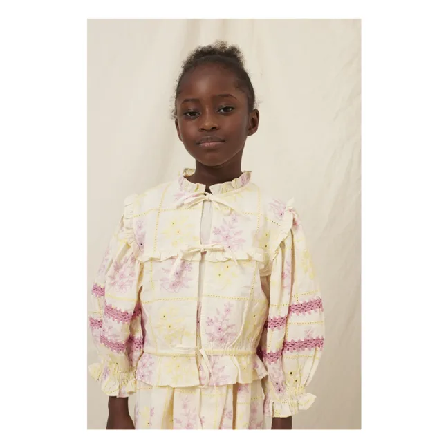 Blouse Brodée Alba | Jaune