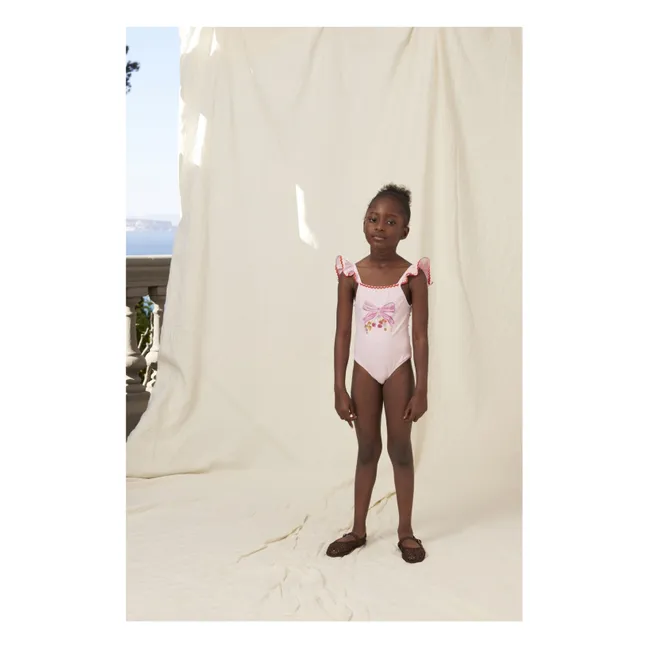 Maillot de Bain Volants Juliet | Rose poudré