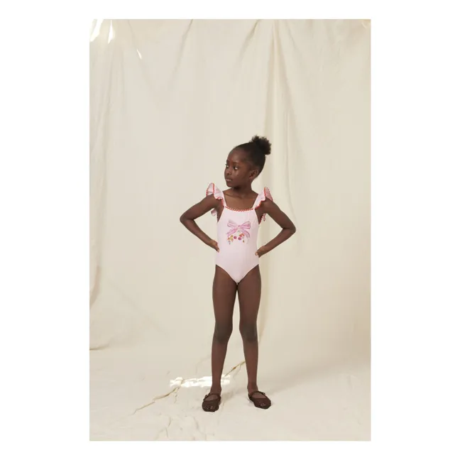 Maillot de Bain Volants Juliet | Rose poudré