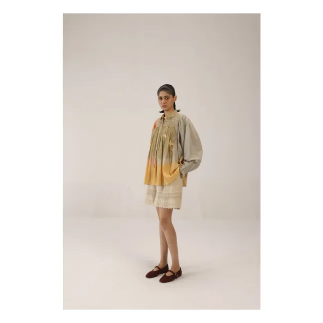 Judy Cotton Silk Blouse | Khaki