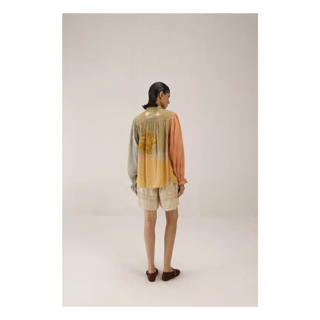 Judy Cotton Silk Blouse | Khaki