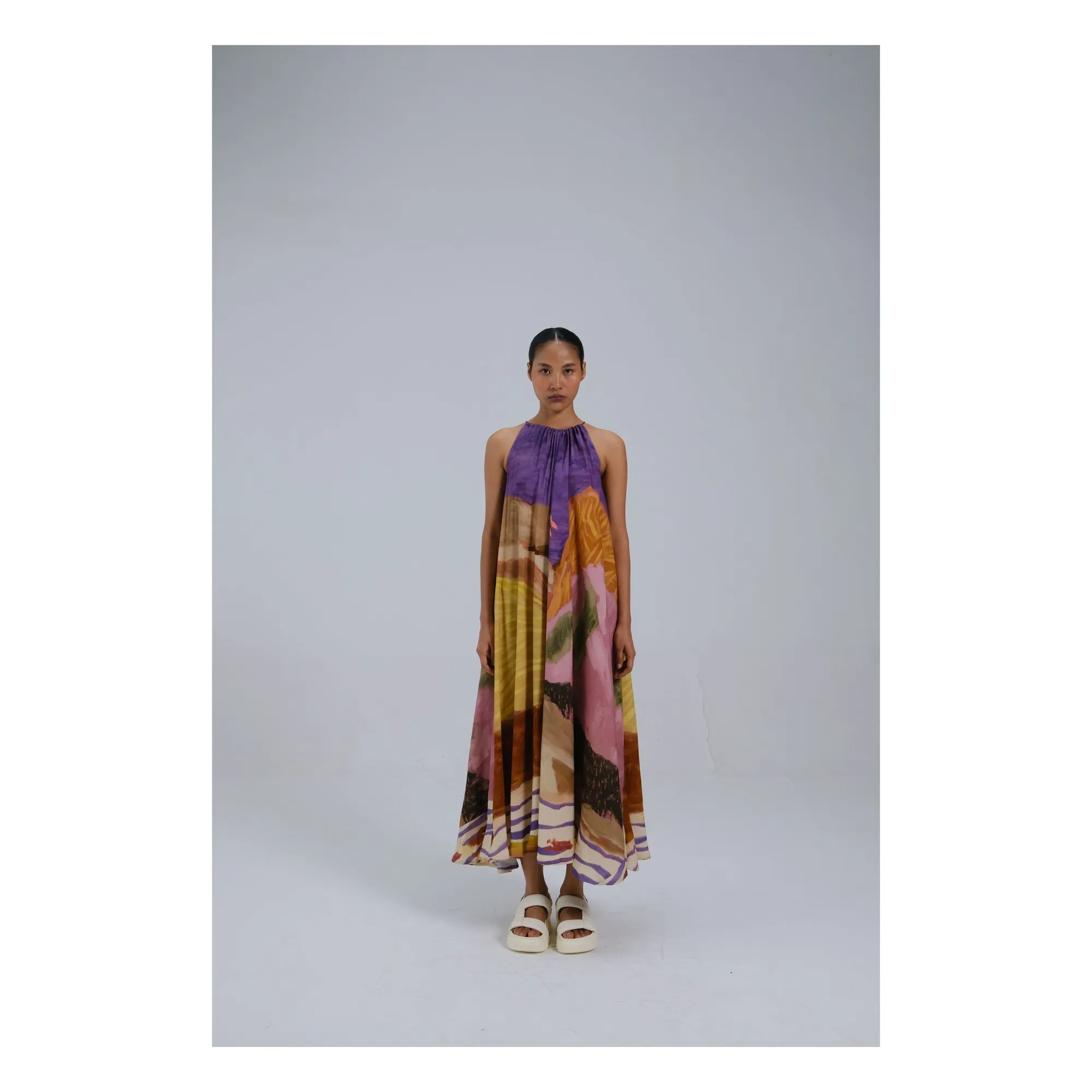 Cord Purple Circle Dress