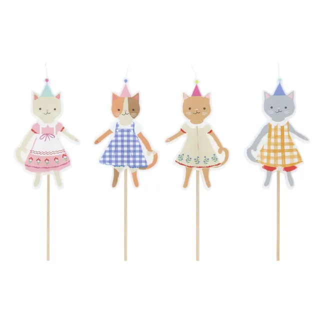 Kitten Club birthday candles - Set of 4