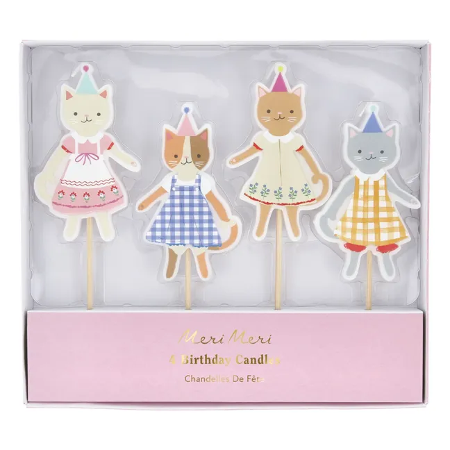 Kitten Club birthday candles - Set of 4