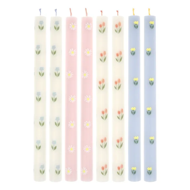 Velas flor - Lote de 8
