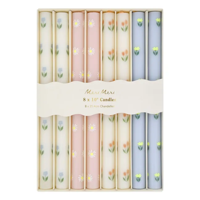 Velas flor - Lote de 8