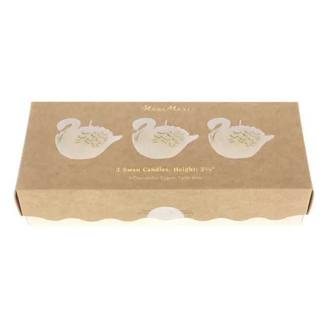 Swan candles - Set of 3 | Ecru