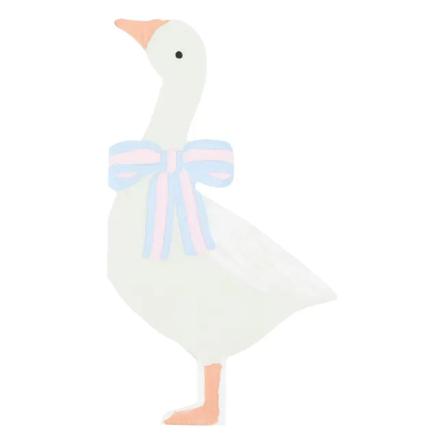Serviettes en papier Oie - Set de 16 | Blanc