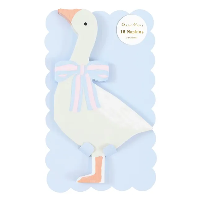 Serviettes en papier Oie - Set de 16 | Blanc