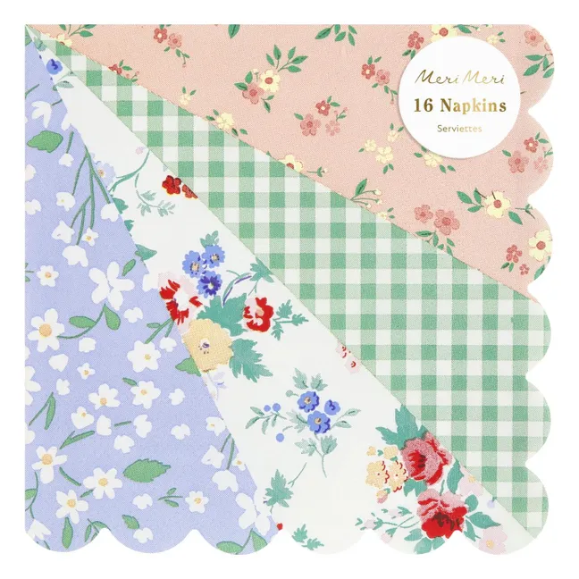 Servilletas de papel Patchwork - Lote de 16