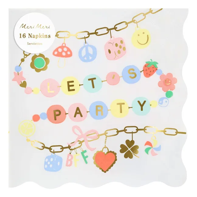 Serviettes en papier Charm Party - Set de 16