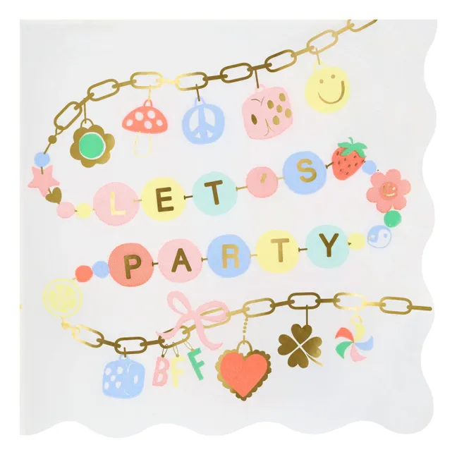 Serviettes en papier Charm Party - Set de 16
