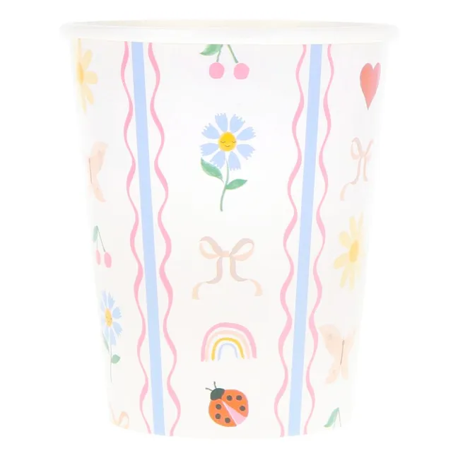 Gobelets Little Garden - Set de 8 | Ecru