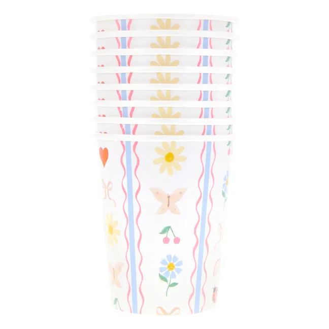 Gobelets Little Garden - Set de 8 | Ecru