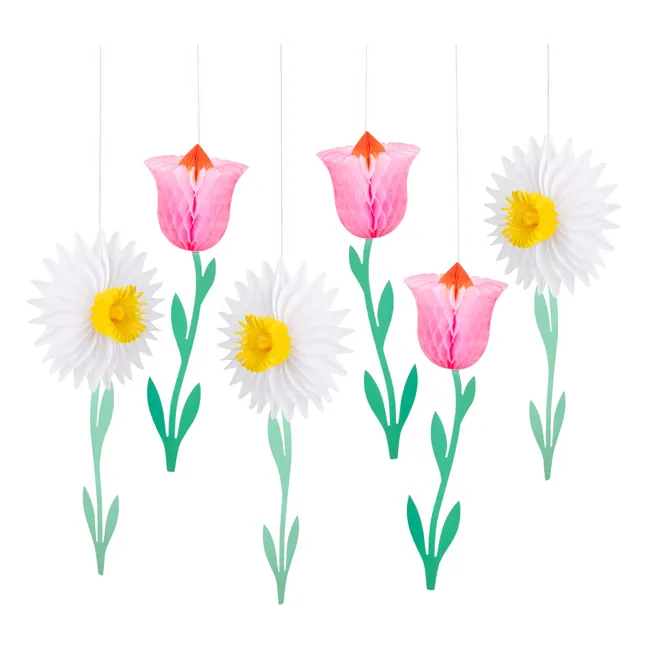Fleurs à suspendre - Set de 6