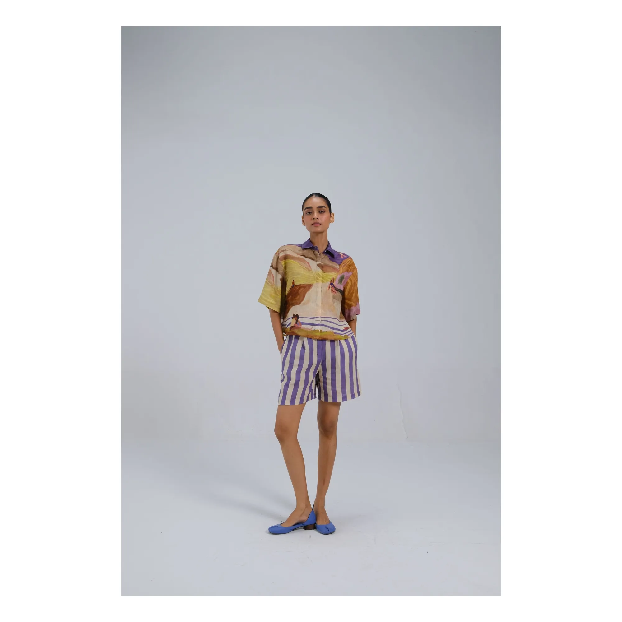 Cord Purple Ava Linen Shirt