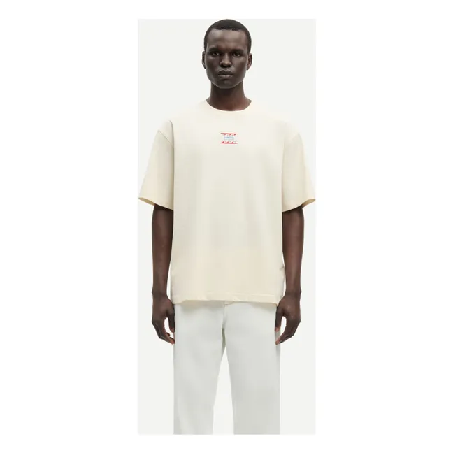 Camiseta de algodón Sagergei | Blanco Roto