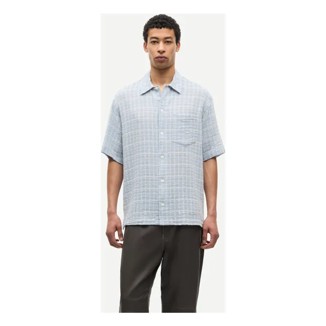 Saayo Cotton Short Sleeve Shirt | Light blue