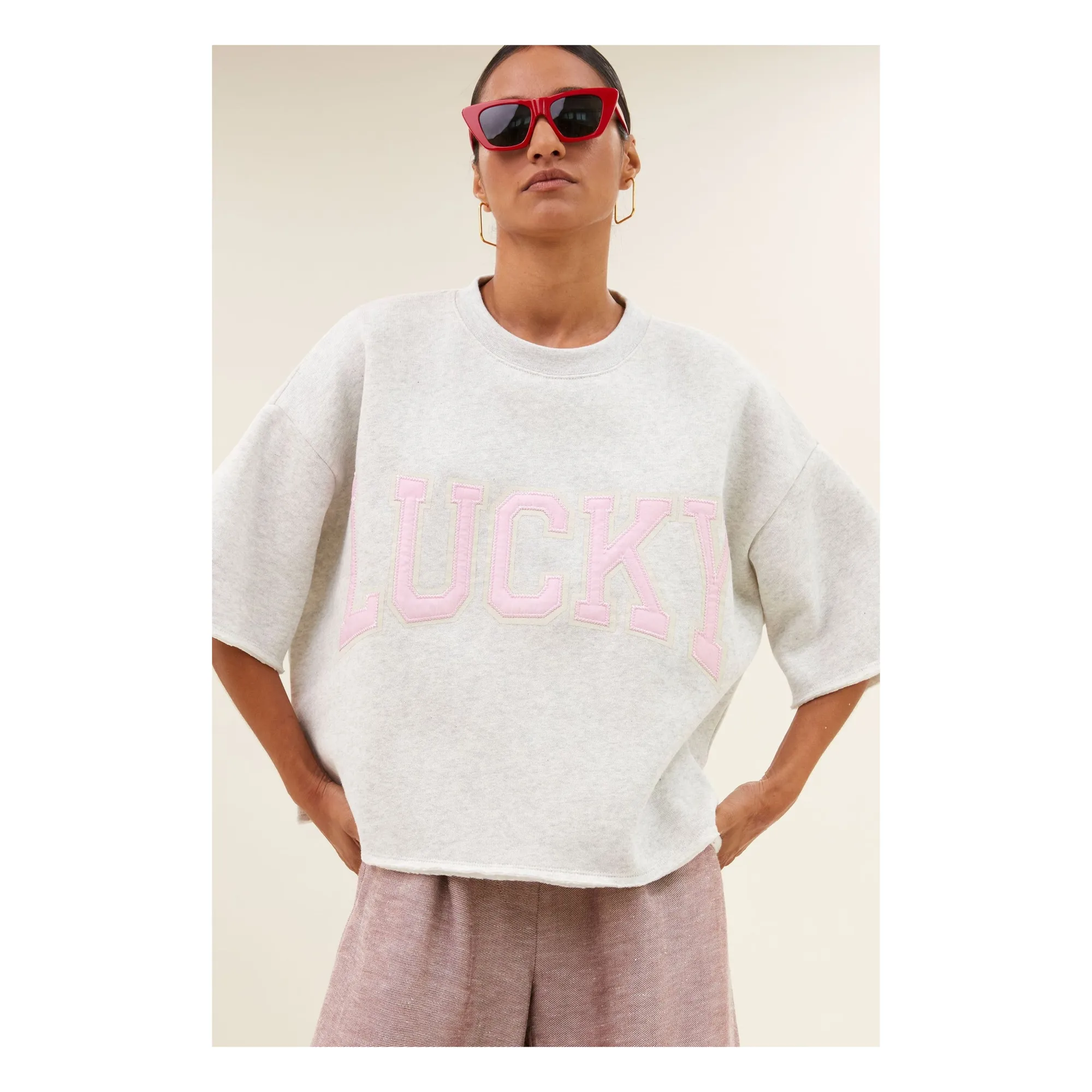Sweat Willow Lucky Coton | Gris- Image produit n°1